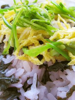 【使いきり】金時草のちらし寿司-レシピのメイン写真