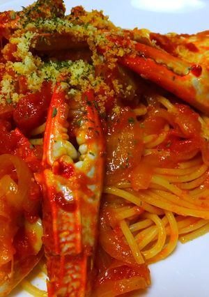 蟹のパスタ＊トマトソーススパゲッティ-レシピのメイン写真