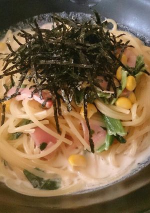 めんつゆと牛乳で作る和風クリームパスタ-レシピのメイン写真