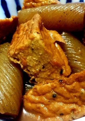 がんもとこんにゃくの赤味噌煮-レシピのメイン写真