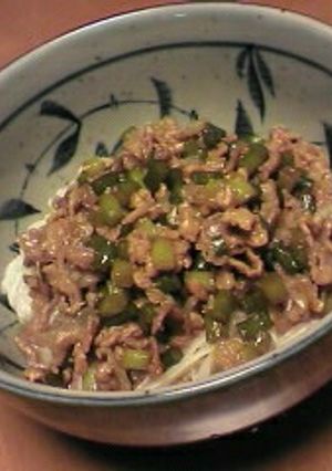 豚肉とにんにくの芽のスタミナそうめん-レシピのメイン写真
