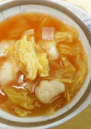 めっけもん♪春キャベツの餅入りスープ-レシピのメイン写真