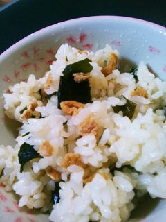 お揚げとワカメの混ぜご飯-レシピのメイン写真