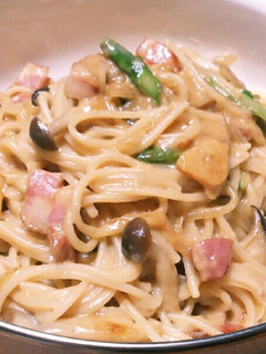 きのこ*ベーコンの和風クリームパスタ-レシピのメイン写真