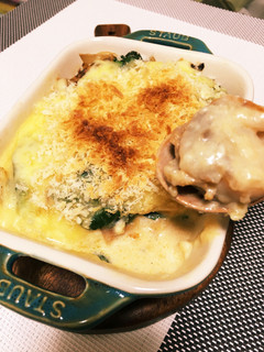ホタテとほうれん草の豆乳味噌グラタン-レシピのメイン写真