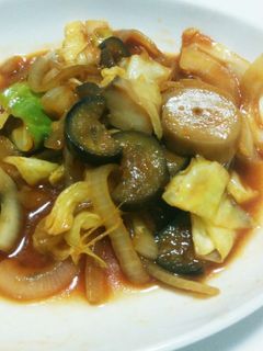 ナスとエリンギのトマトジュース炒め♪-レシピのメイン写真
