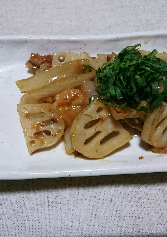 簡単‼蓮根と豚こまの甘酢炒め-レシピのメイン写真