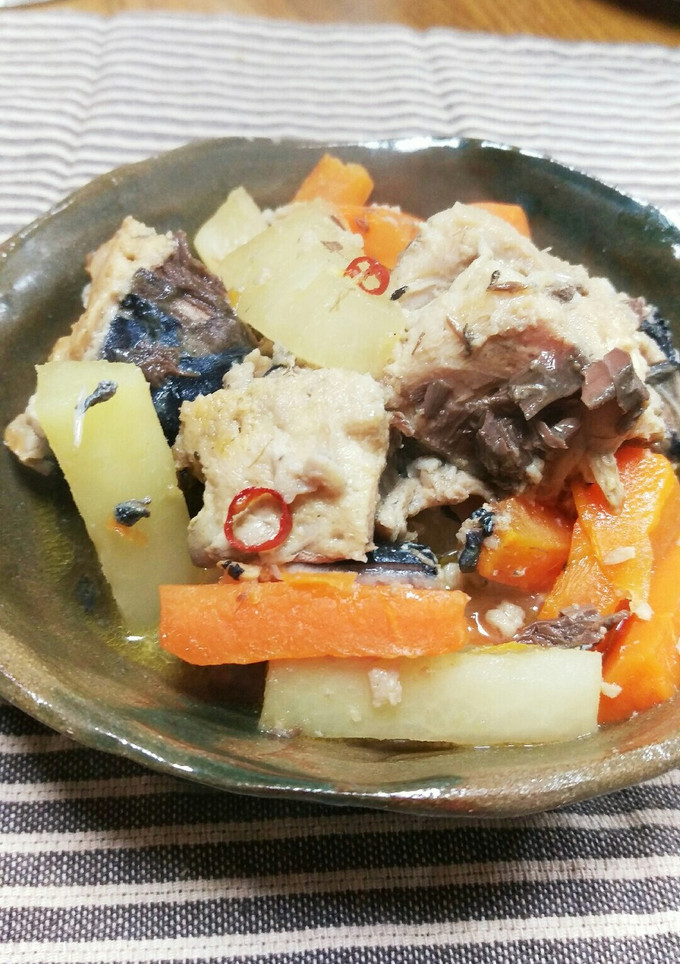 さば缶と大根＆人参のかんたん煮物-レシピのメイン写真