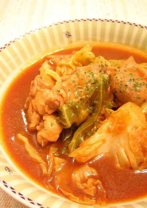 キャベツと鶏肉のデミグラスソース煮-レシピのメイン写真