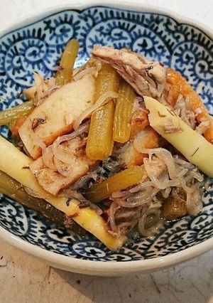 サバ缶で簡単♪ふきの煮物-レシピのメイン写真