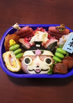ももたろにゃんキャラ弁-レシピのメイン写真