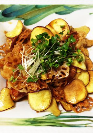 鶏カラと野菜チップの甘辛ダレ-レシピのメイン写真