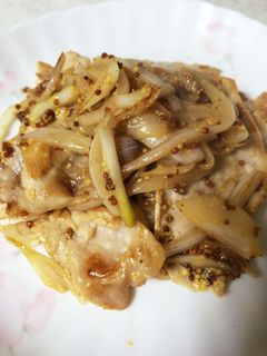新玉ねぎと豚肉のマスタード炒め-レシピのメイン写真