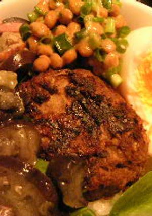 ロコモコ風丼で朝ご飯-レシピのメイン写真