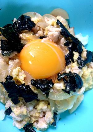 ふわふわ♪簡単優しい鳥挽肉の親子丼☆-レシピのメイン写真