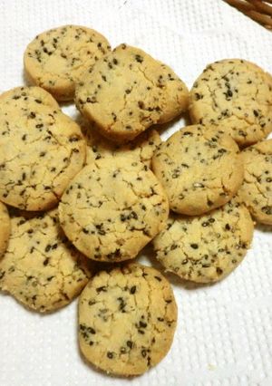 ビニール袋1枚で作る胡麻クッキー-レシピのメイン写真