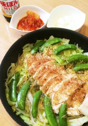 胸鶏肉の蒸し鍋☆重曹漬け後➀-レシピのメイン写真