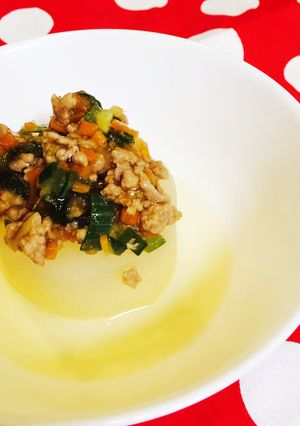 大根のそぼろ添え☆大根冷凍後➁-レシピのメイン写真