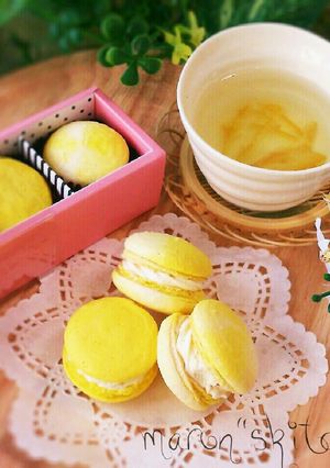 柚子香る♡春の柚子茶ショコラマカロン-レシピのメイン写真