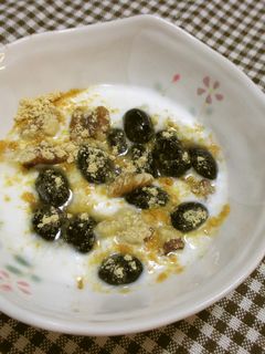 黒豆ときな粉とくるみのヨーグルト✿-レシピのメイン写真