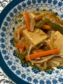 高野豆腐ともやしのプルコギ風炒め煮♬-レシピのメイン写真