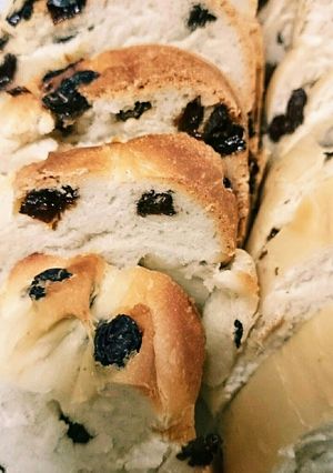HBもちもちふわふわレーズン食パン♪朝食-レシピのメイン写真