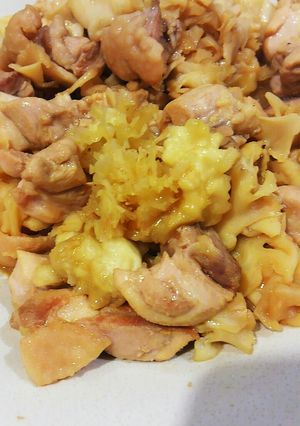 花びらたけチキンバターポン-レシピのメイン写真