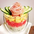 ひな祭りに♪グラスで三色寿司