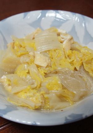 白菜と油揚げと春雨の煮物-レシピのメイン写真