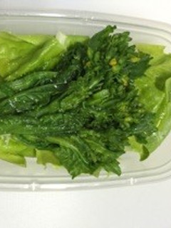 サラダ菜と菜の花のごま油サラダ-レシピのメイン写真
