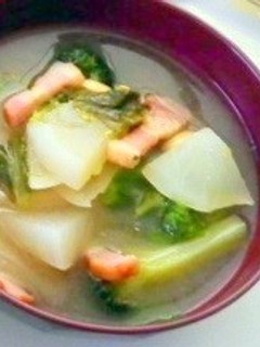 カブと大豆のスープ★食物繊維たっぷり♪-レシピのメイン写真
