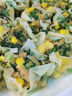 レンジで!ほうれん草とコーンのしゅうまい-レシピのメイン写真