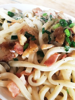 昨晩食べ残った焼き魚でペペロンうどん-レシピのメイン写真