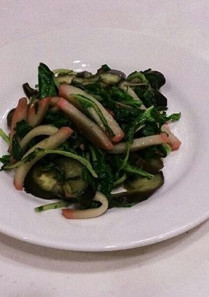 副菜に簡単水菜炒め-レシピのメイン写真
