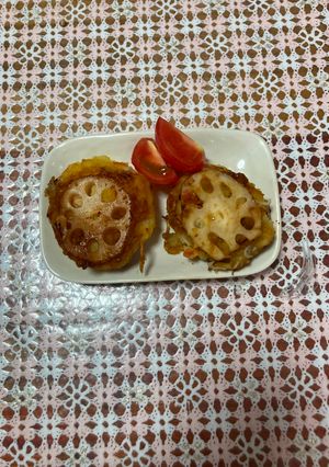じゃが芋のれんこんはさみ焼き-レシピのメイン写真