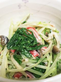 簡単!!水菜としめじのマヨポン和え-レシピのメイン写真