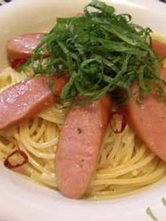 ソーセージと青じそのペペロンチーノ-レシピのメイン写真