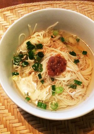 梅とゴマの香る温かそうめん☆-レシピのメイン写真