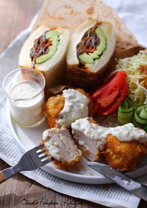 ムネ肉のチーズサンドフライ♡タルタル添え-レシピのメイン写真