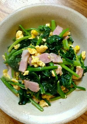 ほうれん草とベーコンの炒め物-レシピのメイン写真