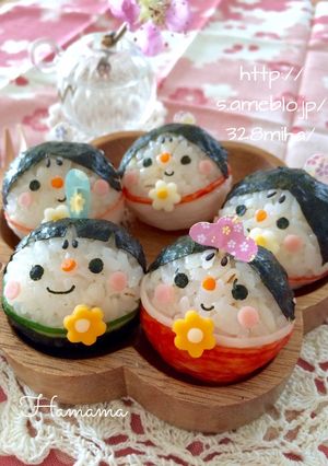 コロコロおにぎりでひな祭り♡キャラ弁-レシピのメイン写真