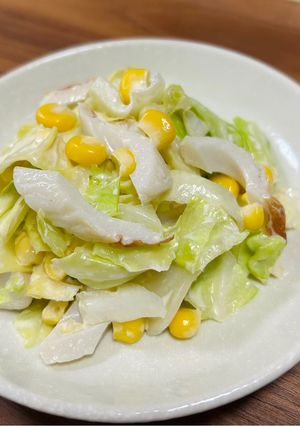 副菜♪キャベツとちくわの旨だしマヨサラダ-レシピのメイン写真