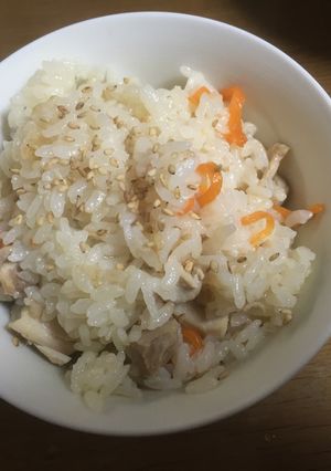 柚子こしょう入り 鶏肉の炊き込みごはん-レシピのメイン写真