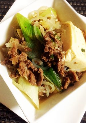 コストコ プルコギビーフで簡単肉豆腐-レシピのメイン写真