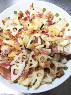 簡単!蓮根チーズ炒め-レシピのメイン写真