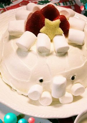 簡単サンタケーキ-レシピのメイン写真
