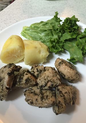 鶏胸肉の梅蒸し焼き-レシピのメイン写真