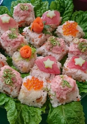 ひな祭りにも⭐押し寿司-レシピのメイン写真