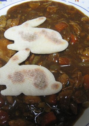 カレーのおともに動物型でナン-レシピのメイン写真