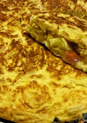 チーズがとろ～りのスパニッシュオムレツ-レシピのメイン写真